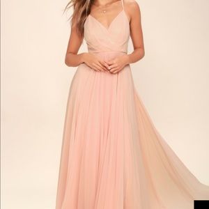 BRAND NEW : Lulu’s All About Love Blush Maxi Dress